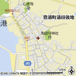 山口県下関市豊浦町大字涌田後地654周辺の地図