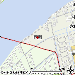 徳島県鳴門市大津町矢倉（西開）周辺の地図