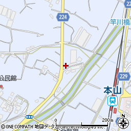 香川県三豊市豊中町岡本890周辺の地図