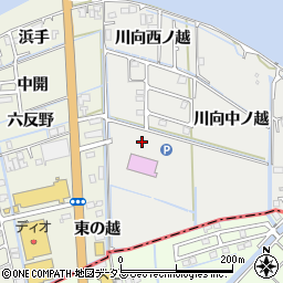 徳島県鳴門市大津町徳長川向西ノ越周辺の地図