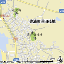 山口県下関市豊浦町大字涌田後地648周辺の地図