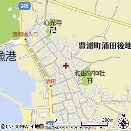 山口県下関市豊浦町大字涌田後地640周辺の地図