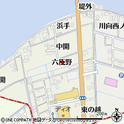 徳島県鳴門市大津町矢倉六反野周辺の地図