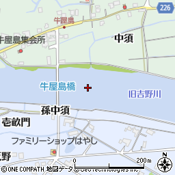 牛屋島橋周辺の地図