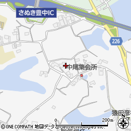 香川県三豊市豊中町上高野3593周辺の地図