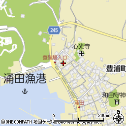 山口県下関市豊浦町大字涌田後地594-1周辺の地図