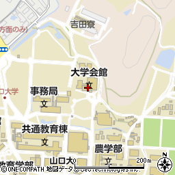 山口大学　総合図書館周辺の地図