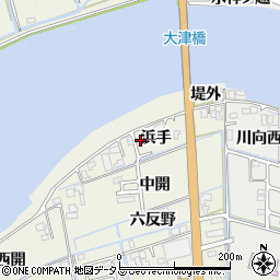 徳島県鳴門市大津町矢倉浜手13周辺の地図