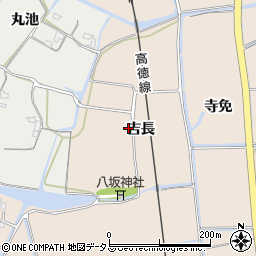 徳島県鳴門市大麻町三俣吉長周辺の地図