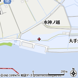 徳島県鳴門市大津町長江大手外周辺の地図
