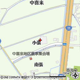 徳島県板野郡松茂町中喜来小張周辺の地図