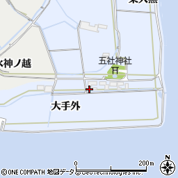 徳島県鳴門市大津町長江大手外46周辺の地図