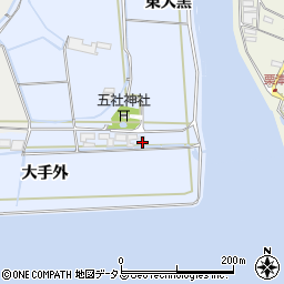 徳島県鳴門市大津町長江大手外40周辺の地図