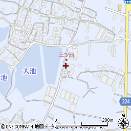 香川県三豊市豊中町岡本518周辺の地図