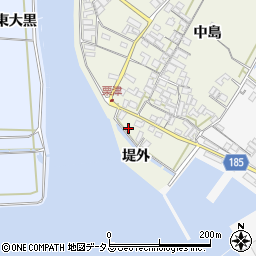 徳島県鳴門市里浦町粟津堤外6周辺の地図