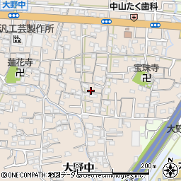 和歌山県海南市大野中周辺の地図