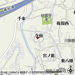 徳島県板野郡板野町川端寺前周辺の地図
