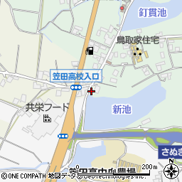 香川県三豊市豊中町笠田竹田3周辺の地図
