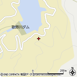 歌野川ダム周辺の地図