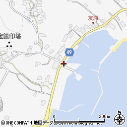 友浦港旅客船発着所（芸予汽船）周辺の地図