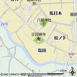 正因禅寺周辺の地図