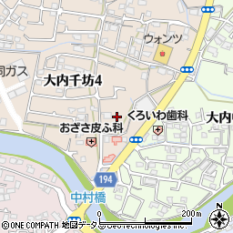 山口県山口市大内千坊4丁目14周辺の地図