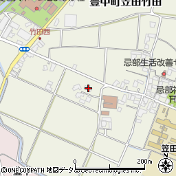 香川県三豊市豊中町笠田竹田521-1周辺の地図