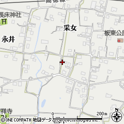 徳島県鳴門市大麻町板東采女114周辺の地図