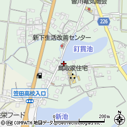 香川県三豊市豊中町笠田笠岡1759周辺の地図