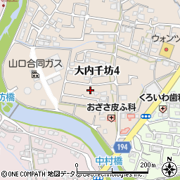 山口県山口市大内千坊4丁目11周辺の地図