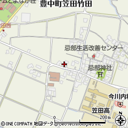 香川県三豊市豊中町笠田竹田542周辺の地図