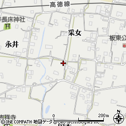 徳島県鳴門市大麻町板東采女100周辺の地図