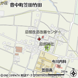 香川県三豊市豊中町笠田竹田240-1周辺の地図