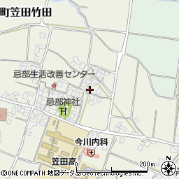 香川県三豊市豊中町笠田竹田109-2周辺の地図