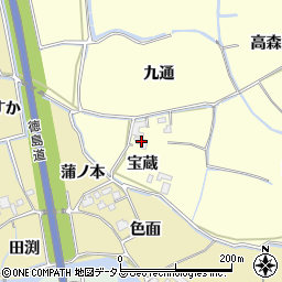 徳島県鳴門市大津町段関宝蔵周辺の地図