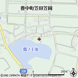 香川県三豊市豊中町笠田笠岡1797-7周辺の地図