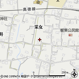 徳島県鳴門市大麻町板東采女73周辺の地図