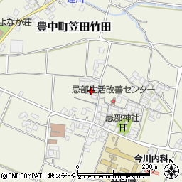 香川県三豊市豊中町笠田竹田573周辺の地図