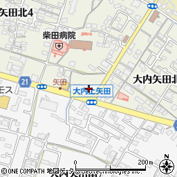 果子乃季　大内店周辺の地図