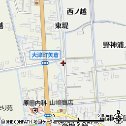 徳島県鳴門市大津町矢倉東堤周辺の地図