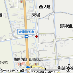 徳島県鳴門市大津町矢倉（東堤）周辺の地図