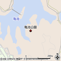 亀池公園周辺の地図