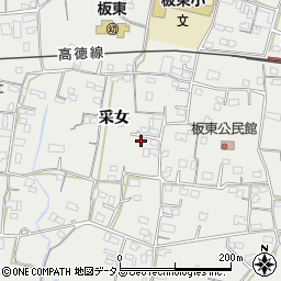 徳島県鳴門市大麻町板東采女62-8周辺の地図