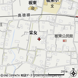 徳島県鳴門市大麻町板東采女62-7周辺の地図