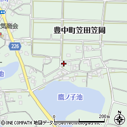 香川県三豊市豊中町笠田笠岡1671周辺の地図