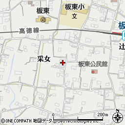 徳島県鳴門市大麻町板東采女64周辺の地図