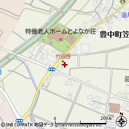 香川県三豊市豊中町笠田竹田604周辺の地図