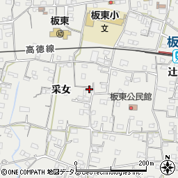 徳島県鳴門市大麻町板東采女64-3周辺の地図