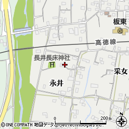 徳島県鳴門市大麻町板東永井周辺の地図