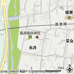 徳島県鳴門市大麻町板東（永井）周辺の地図